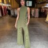Conjunto Joy Blusa Assimétrica - Verde Oliva