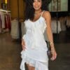 Vestido Babado Assimétrico