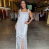 Vestido Chic Franjas - Branco