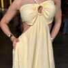 Vestido Longo Detalhe Amarração