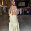 Vestido Longo Detalhe Amarração