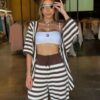 Conjunto Calça Pantalona Tricô