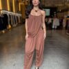 Conjunto Aladim Blusa Tomara Que Caia - Marrom