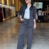 Conjunto Pantalona Risca Giz Alfaiataria - Preto