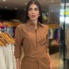 Conjunto Social Camisa Detalhe e Calça Pantalona