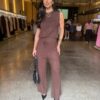 Conjunto Modal Regata Pantalona - Marrom