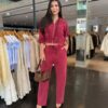 Conjunto Moletom Jaqueta Zíper - Marsala