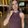 Vestido Midi Modal Gola Alta