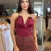 Body Decote Colar - Marsala