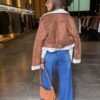Jaqueta Suede Feminina com Cinto