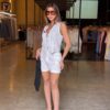 Conjunto Short e Colete Risca Giz - Branco