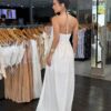 Vestido Longo Amarração Detalhe Pedra - Branco