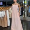 Vestido Longo Amarração Detalhe Pedra - Rosa